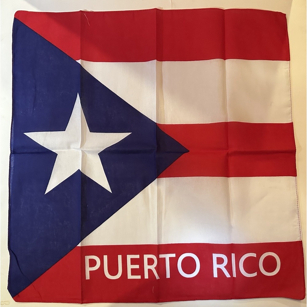 Puerto Rico/Boricua Bandana Written with Puerto Rico Mask 20 x 20